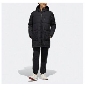 Adidas Neo Unisex Men's Black Mid-length Puffer Coat Size M